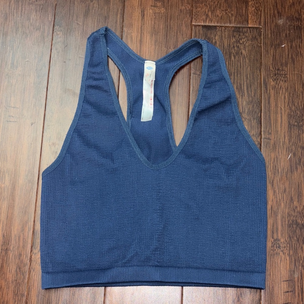 Free People Movement Women's Navy Blue Racerback Sports Bra